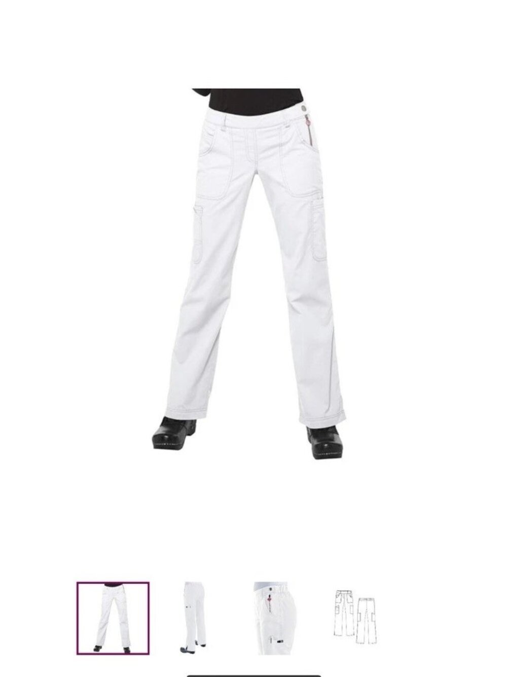 Koi By Kathy Peterson Sara Women's Scrub Pants 709 -White - Small